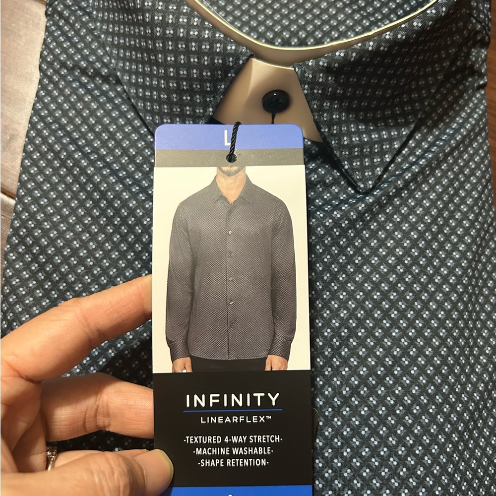 Infinity Men's Textured Button Up Shirt - Picture 6 of 7
